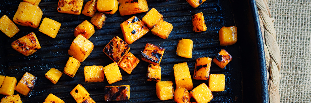 roasted butternut squash cubes