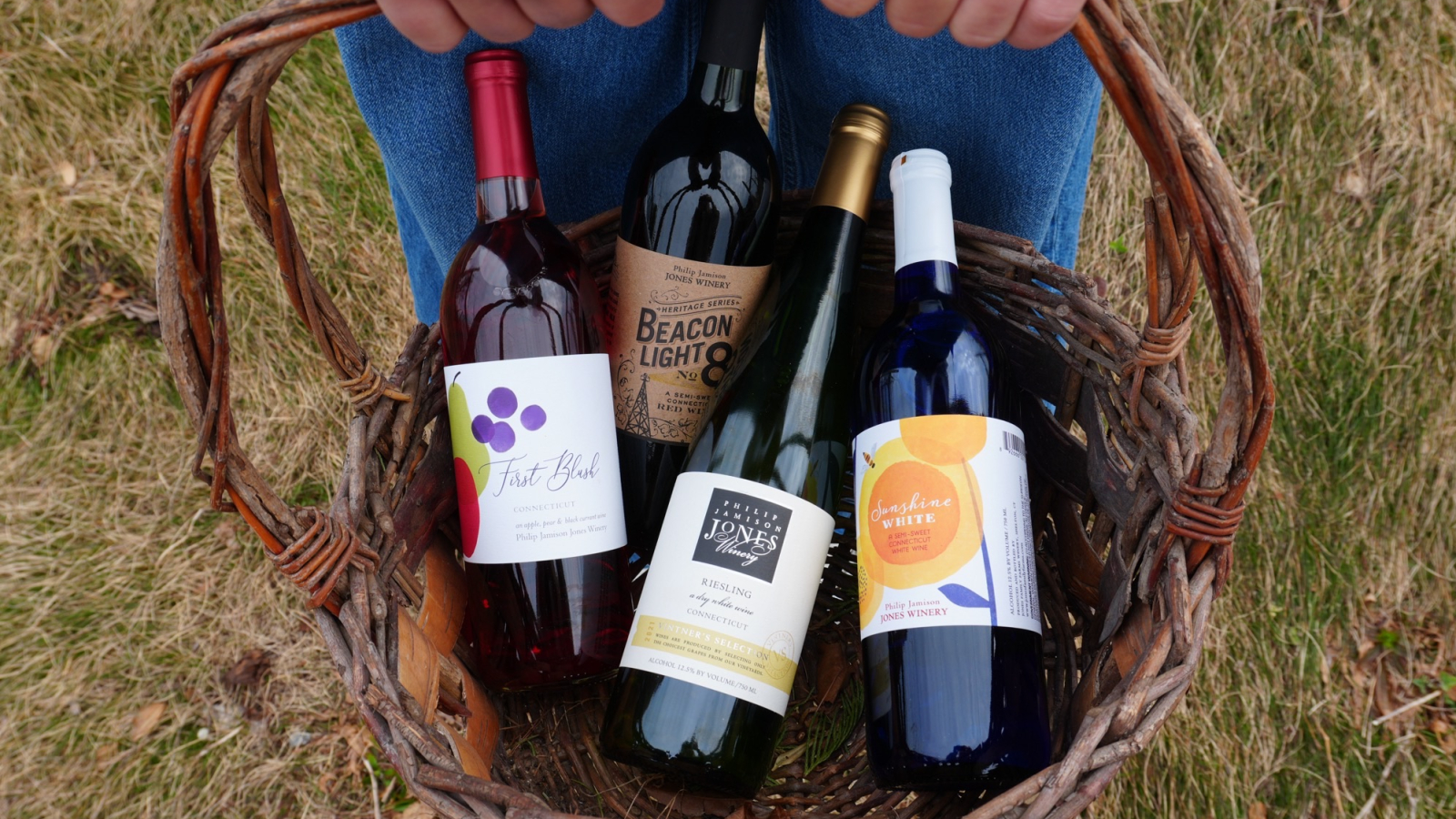 Spring Bottles In Basket