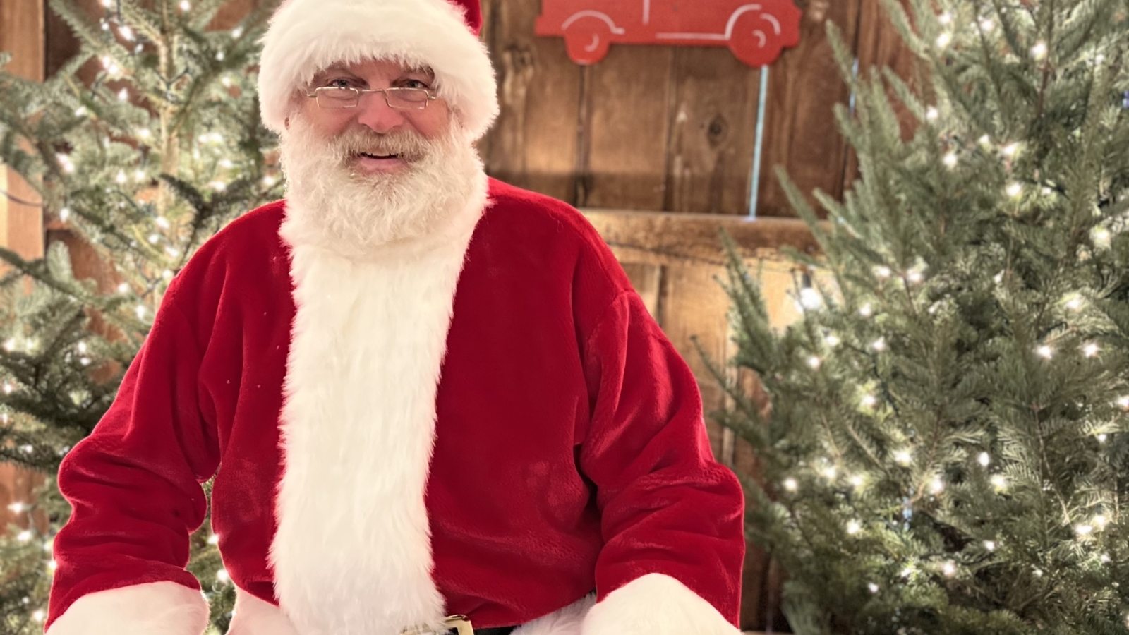 Santa in the Hay Mow