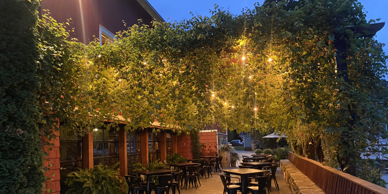Patio on a summer evening