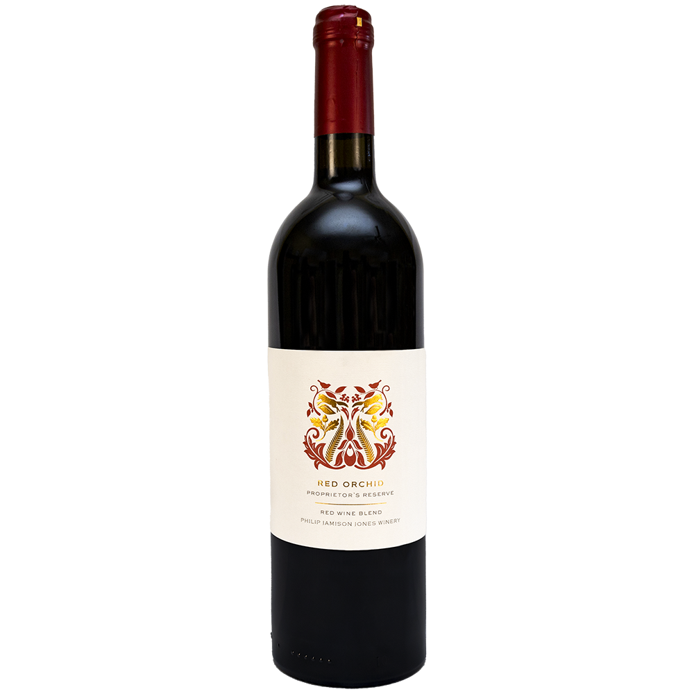 Red Orchid Wine Bottle