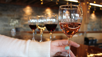 Wine Tasting with Hand