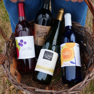 Spring Bottles In Basket