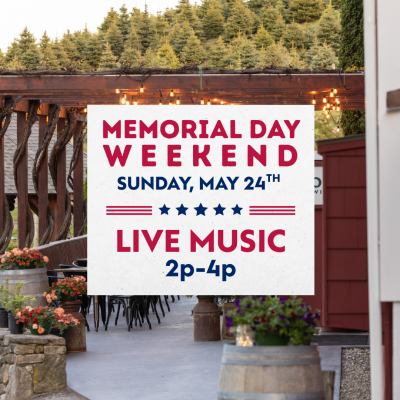 Memorial Day Weekend, Sunday Mat 24th, Live music from 2p-4p