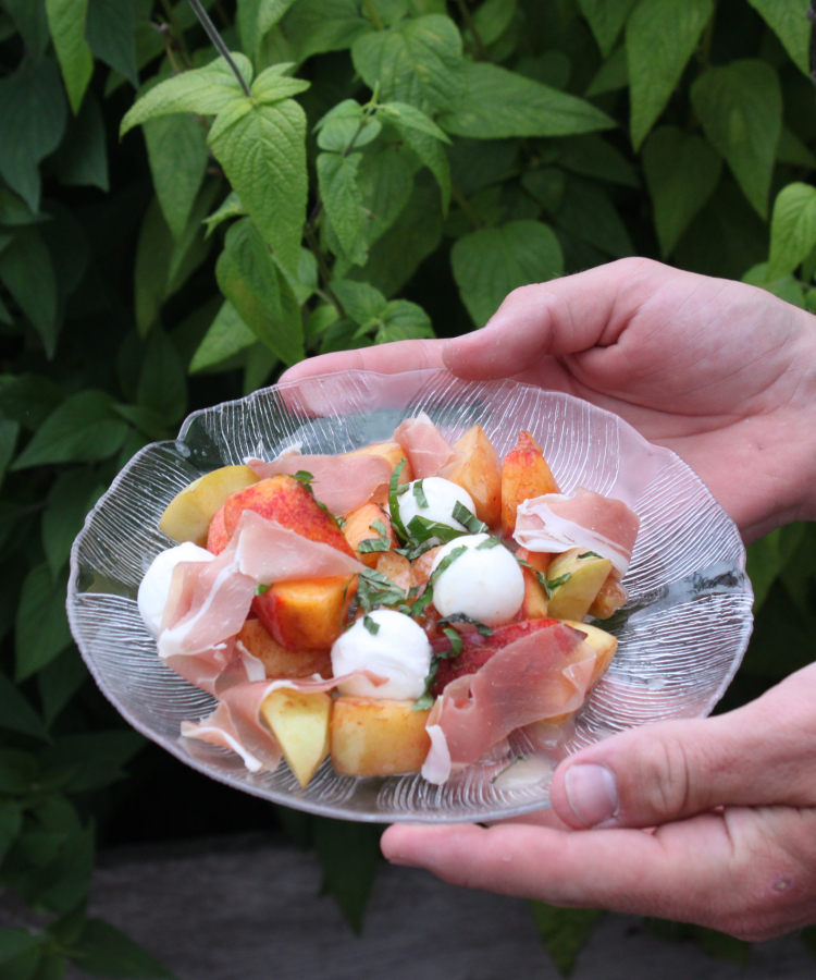 Peach and Proscuitto